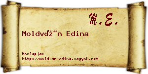 Moldván Edina névjegykártya